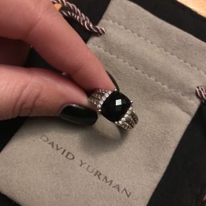 David Yurman Petite Wheaton Black Onyx Ring